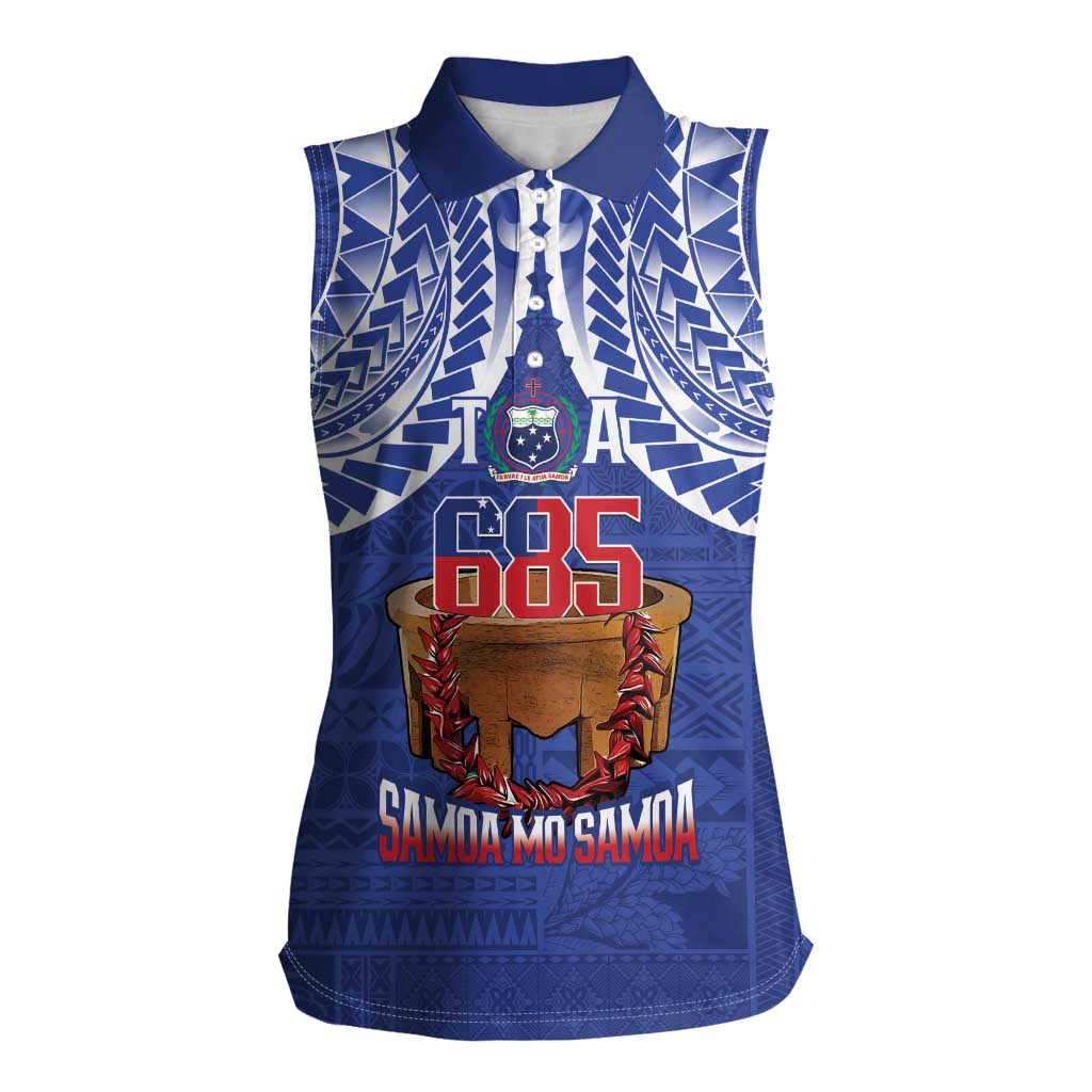 Toa Samoa Rugby Women Sleeveless Polo Shirt 685 Pride Tanoa Ula Fala - Polynesian Pride