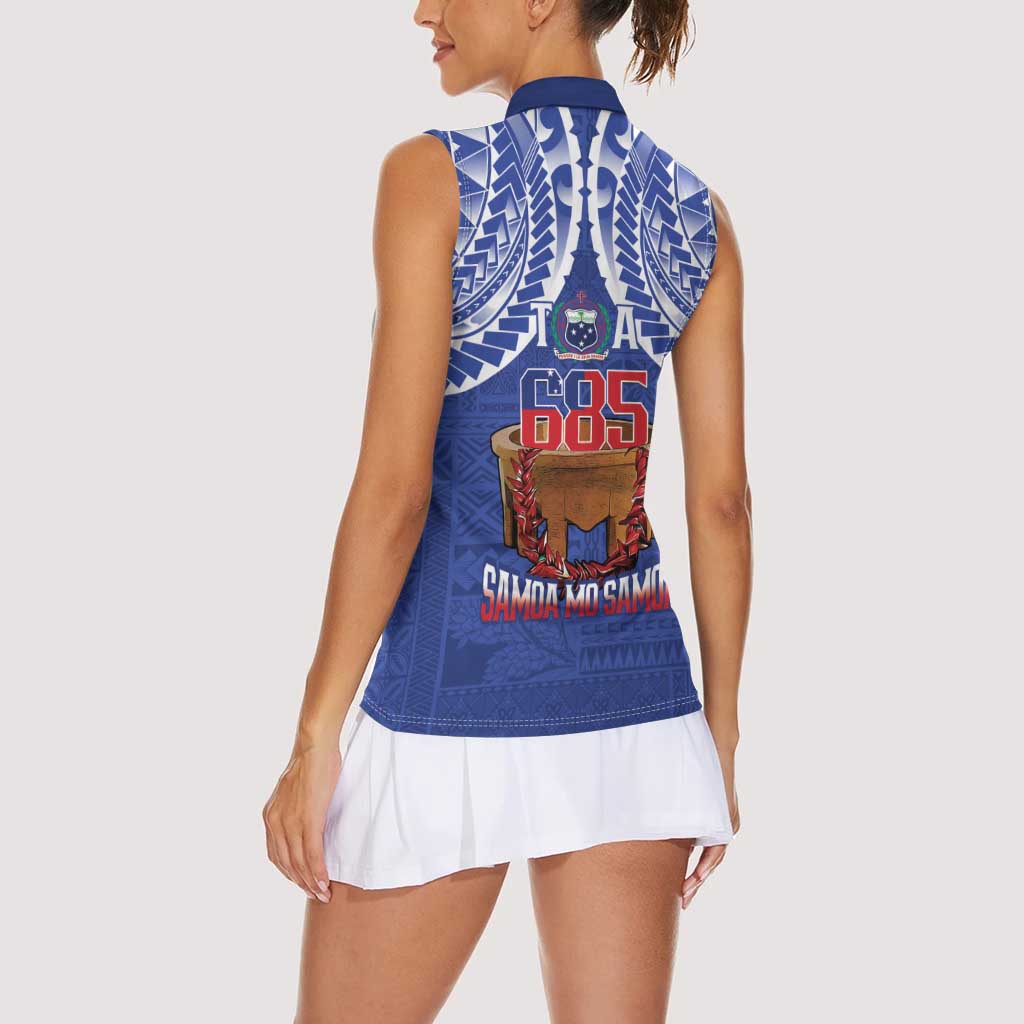 Toa Samoa Rugby Women Sleeveless Polo Shirt 685 Pride Tanoa Ula Fala - Polynesian Pride