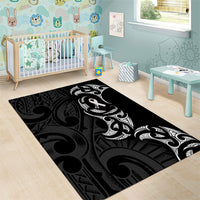 White Ribbon Day New Zealand Area Rug Aotearoa Maori Pattern LT14 - Polynesian Pride