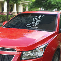 White Ribbon Day New Zealand Auto Sun Shade Aotearoa Maori Pattern LT14 - Polynesian Pride