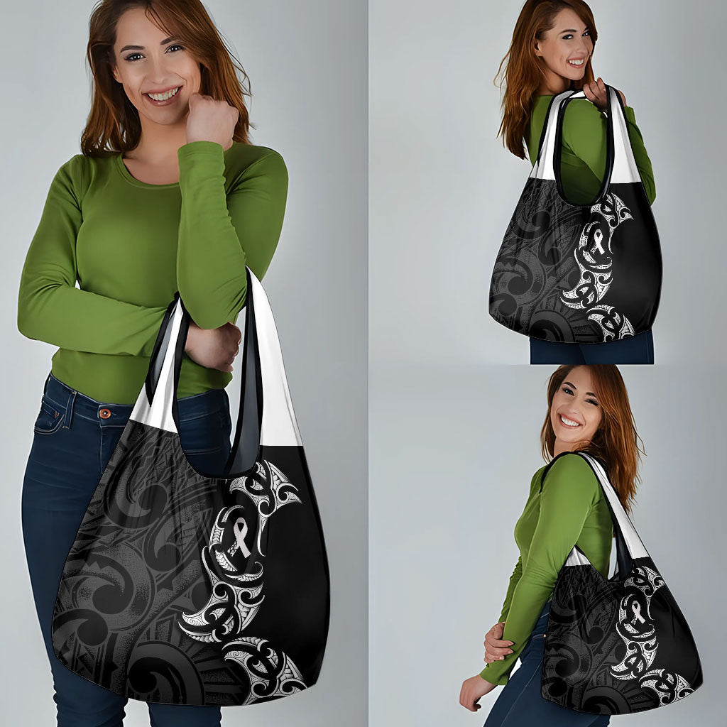 White Ribbon Day New Zealand Grocery Bag Aotearoa Maori Pattern LT14 - Polynesian Pride
