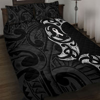 White Ribbon Day New Zealand Quilt Bed Set Aotearoa Maori Pattern LT14 Black - Polynesian Pride