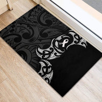White Ribbon Day New Zealand Rubber Doormat Aotearoa Maori Pattern LT14 - Polynesian Pride