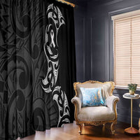 White Ribbon Day New Zealand Window Curtain Aotearoa Maori Pattern LT14 - Polynesian Pride