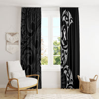 White Ribbon Day New Zealand Window Curtain Aotearoa Maori Pattern LT14 - Polynesian Pride