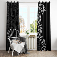 White Ribbon Day New Zealand Window Curtain Aotearoa Maori Pattern LT14 - Polynesian Pride