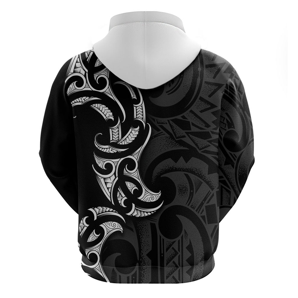 White Ribbon Day New Zealand Zip Hoodie Aotearoa Maori Pattern LT14 - Polynesian Pride