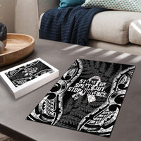 White Ribbon Day New Zealand Puzzle Respect Women Maori Pattern Black LT14 - Polynesian Pride