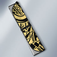 White Ribbon Day New Zealand Auto Sun Shade Respect Women Maori Pattern Yellow LT14 - Polynesian Pride