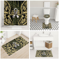 White Ribbon Day New Zealand Bathroom Set Respect Women Maori Pattern Yellow LT14 - Polynesian Pride