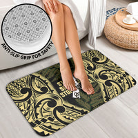 White Ribbon Day New Zealand Bathroom Set Respect Women Maori Pattern Yellow LT14 - Polynesian Pride