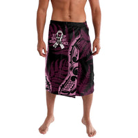 White Ribbon Day New Zealand Lavalava Respect Women Maori Pattern Pink LT14 Pink - Polynesian Pride