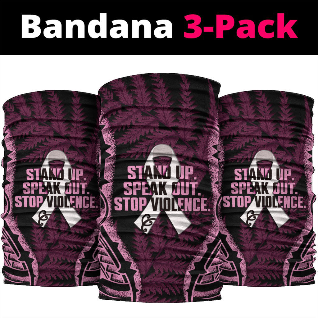 White Ribbon Day New Zealand Neck Gaiter Respect Women Maori Pattern Pink LT14 package One Size: 25*50cm Pink - Polynesian Pride