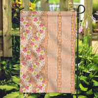 Orange Chiffon Aloha Hawaii Tiki Garden Flag Tropical Plumeria - Seamless Style