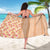 Orange Chiffon Aloha Hawaii Tiki Sarong Tropical Plumeria - Seamless Style