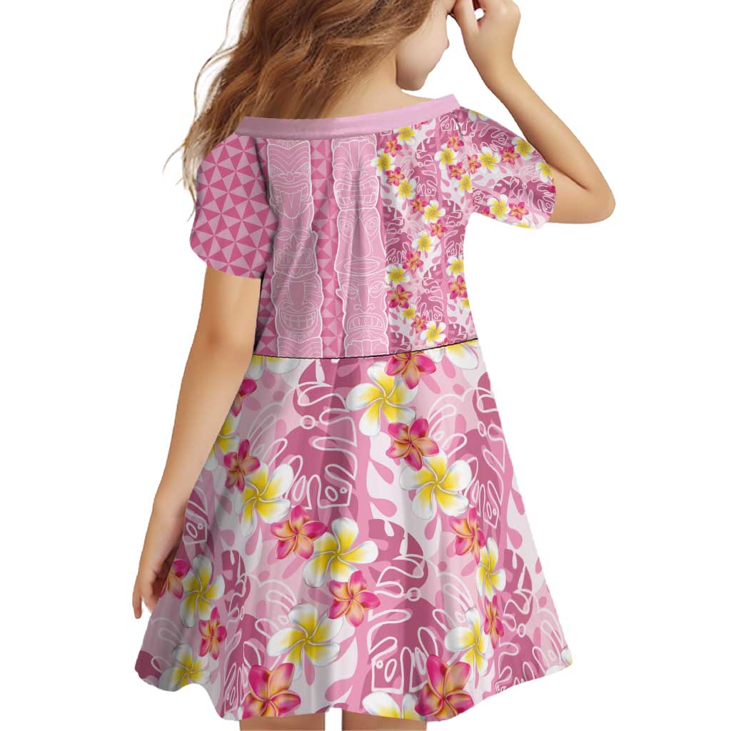 Pastel Magenta Aloha Hawaii Tiki Family Matching Puletasi and Hawaiian Shirt Tropical Plumeria - Seamless Style LT14 - Polynesian Pride