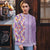 Lush Lilac Aloha Hawaii Tiki Ugly Christmas Sweater Tropical Plumeria - Seamless Style