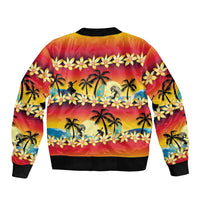 Tropical Islands Sunset Hawaii Bomber Jacket Go Surfing With Hula Girl - Summer Vibes LT14 - Polynesian Pride