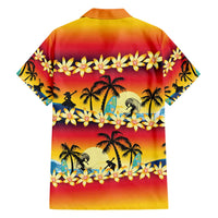 Tropical Islands Sunset Hawaii Hawaiian Shirt Go Surfing With Hula Girl - Summer Vibes