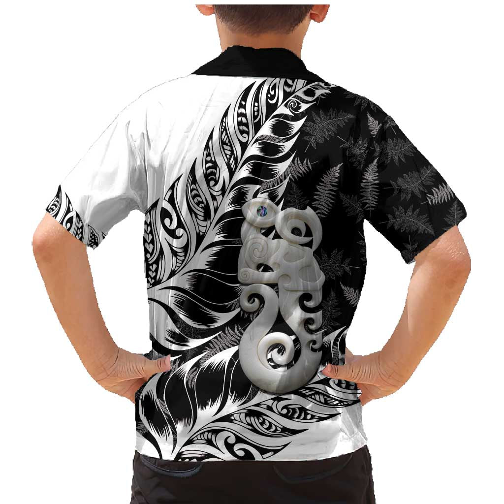 Aotearoa Manaia NZ Maori Silver Fern Family Matching Mermaid Dress and Hawaiian Shirt LT14 - Polynesian Pride