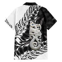 Aotearoa Manaia NZ Maori Silver Fern Family Matching Off The Shoulder Long Sleeve Dress and Hawaiian Shirt LT14 - Polynesian Pride