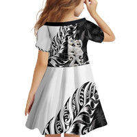 Aotearoa Manaia NZ Maori Silver Fern Family Matching Tank Maxi Dress and Hawaiian Shirt LT14 - Polynesian Pride