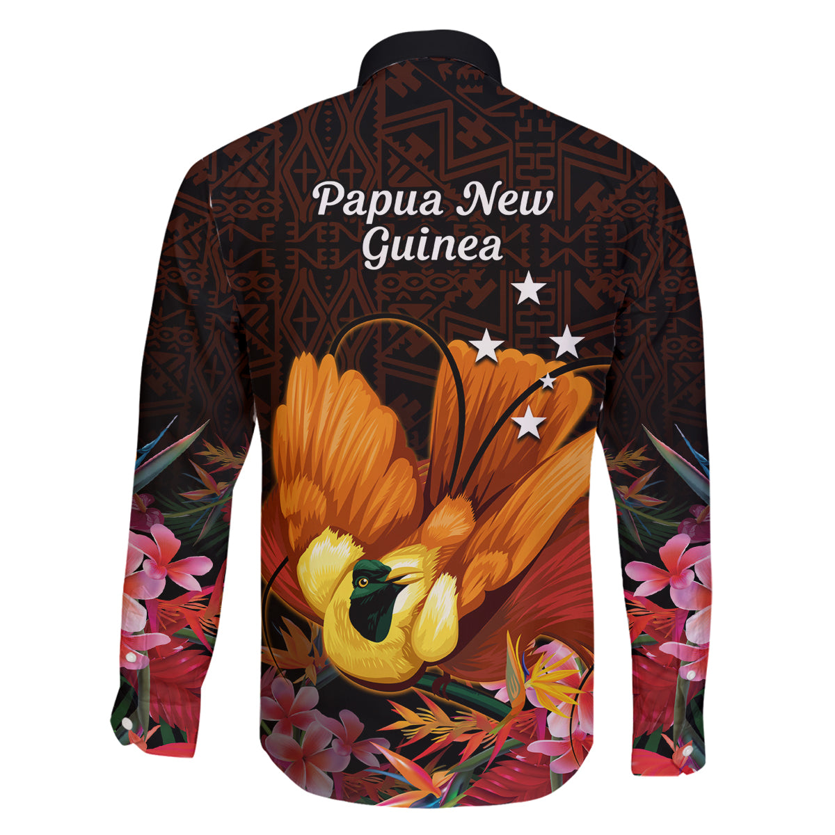 Gude Hi Hai Papua New Guinea Family Matching Off Shoulder Maxi Dress and Hawaiian Shirt Motuan PNG Raggiana Bird of Paradise Tropical Vibes LT14 - Polynesian Pride
