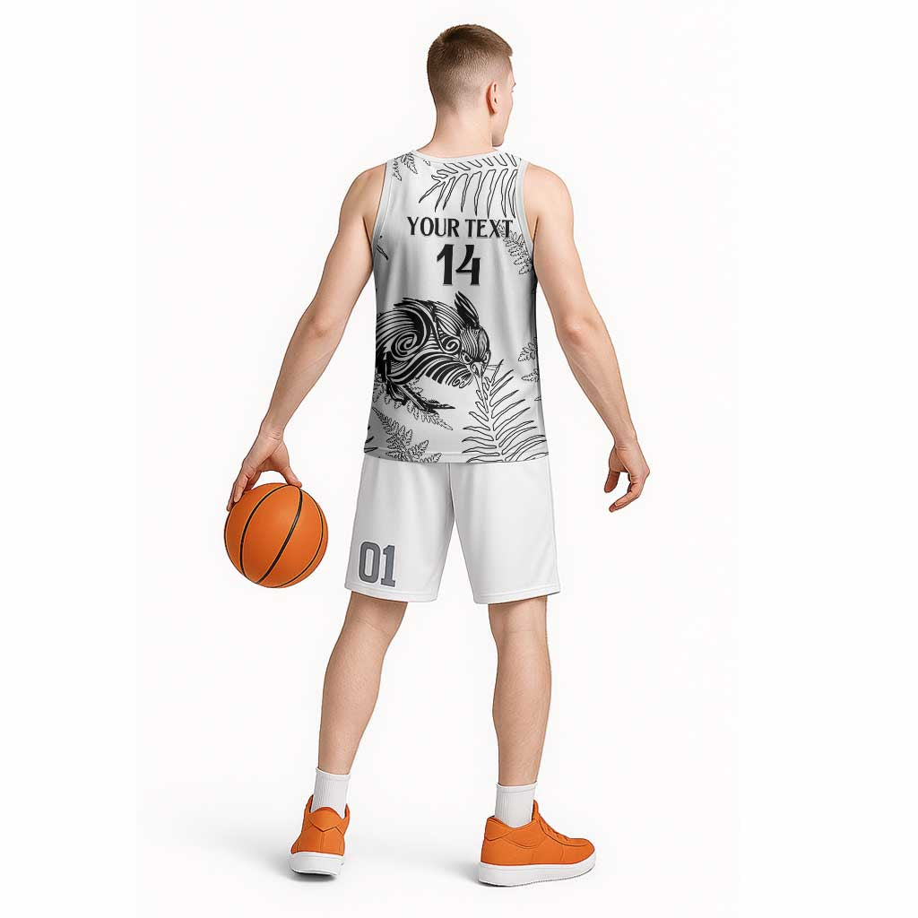 Custom New Zealand Kiwi Football Basketball Jersey Aotearoa Silver Fern - Polynesian Pride