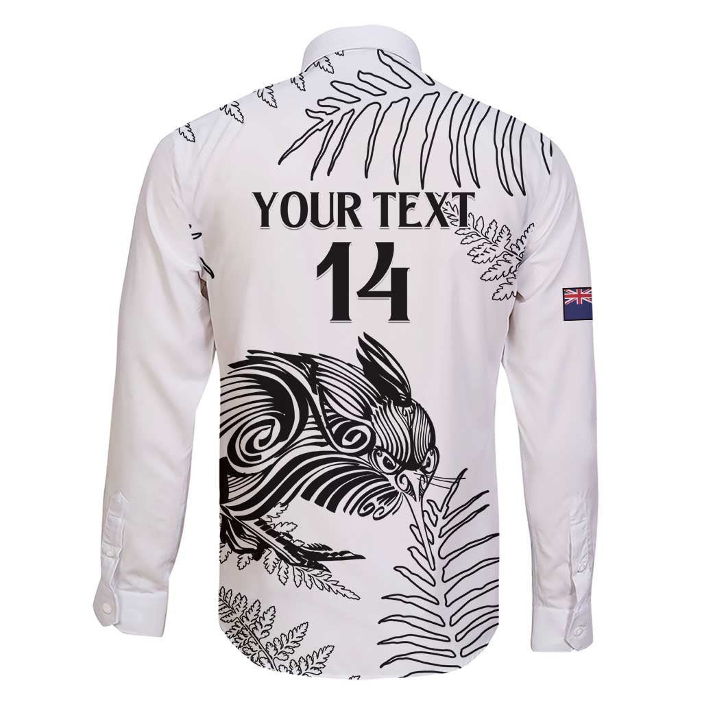 Custom New Zealand Kiwi Football Family Matching Short Sleeve Bodycon Dress and Hawaiian Shirt Aotearoa Silver Fern LT14 - Polynesian Pride