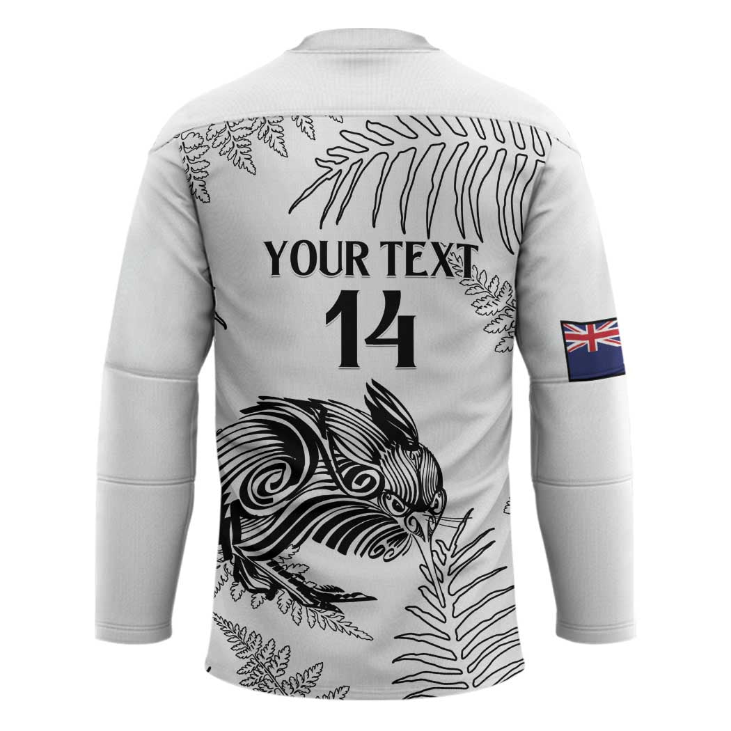 Custom New Zealand Kiwi Football Hockey Jersey Aotearoa Silver Fern - Polynesian Pride