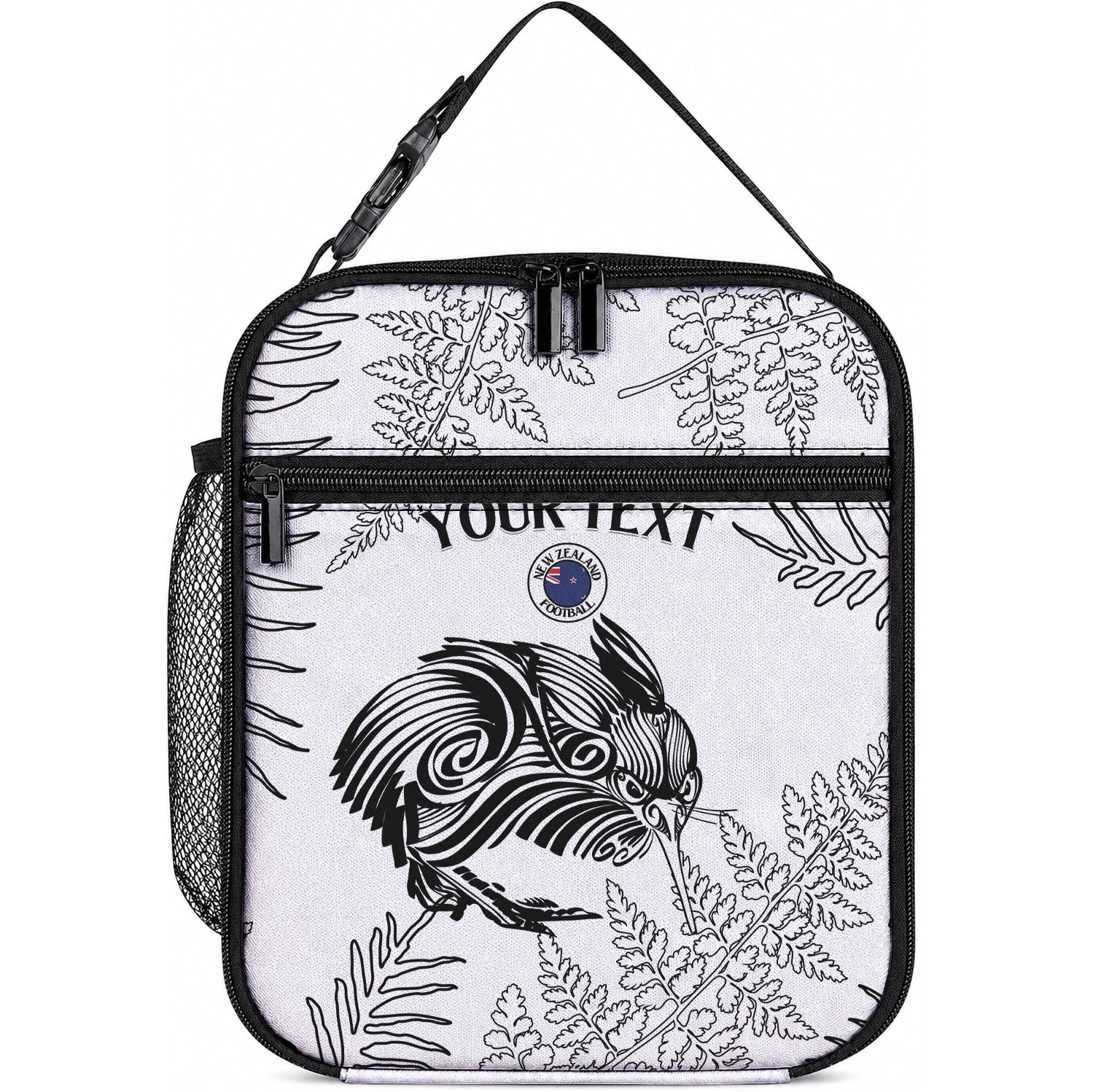 Custom New Zealand Kiwi Football Lunch Bag Aotearoa Silver Fern