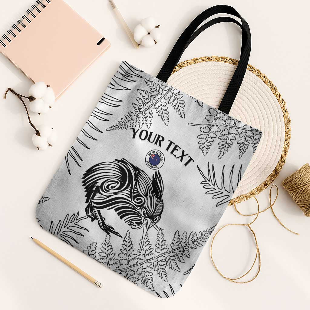 Custom New Zealand Kiwi Football Tote Bag Aotearoa Silver Fern - Polynesian Pride