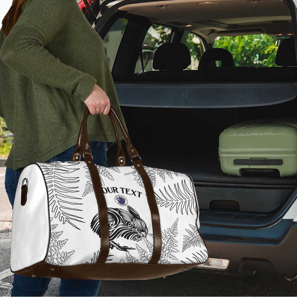 Custom New Zealand Kiwi Football Travel Bag Aotearoa Silver Fern - Polynesian Pride