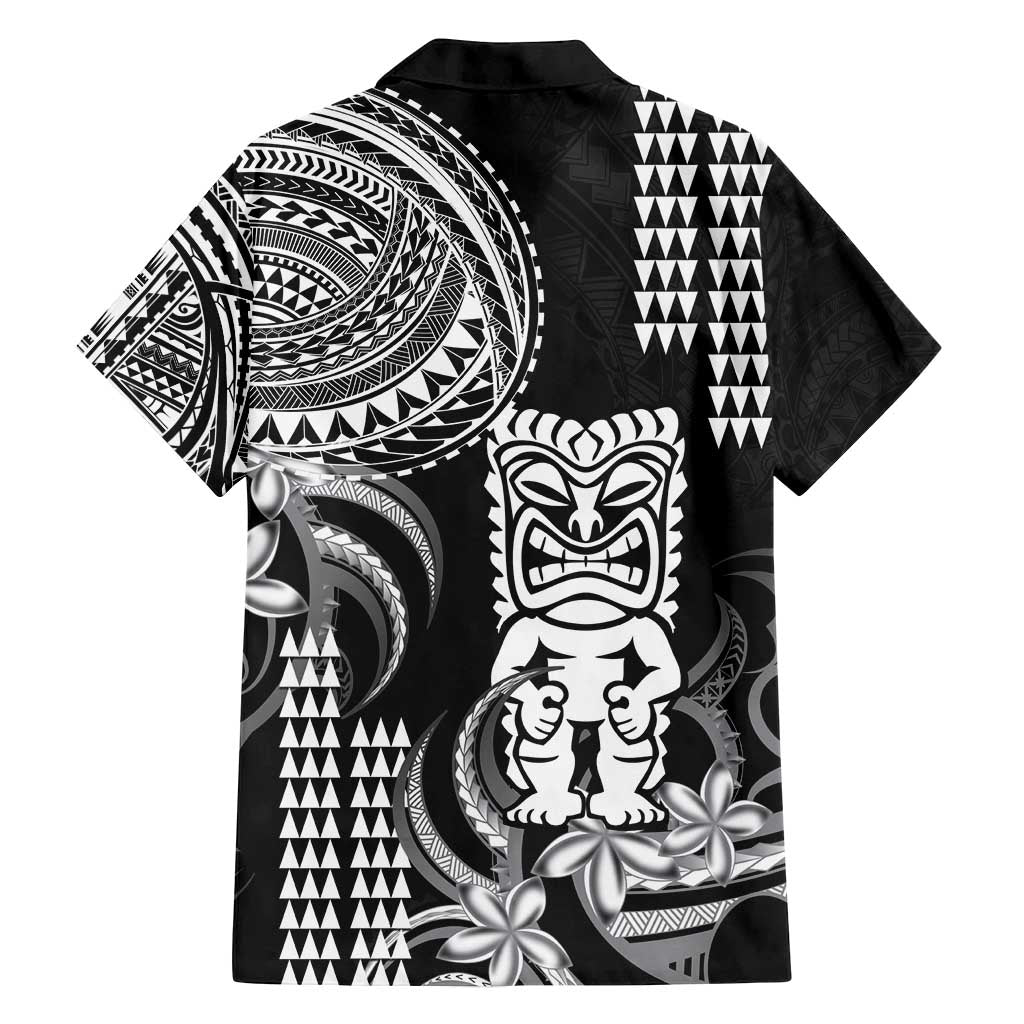 Hawaii Ku God Family Matching Long Sleeve Bodycon Dress and Hawaiian Shirt Kakau Mix Polynesian Tattoo LT14 - Polynesian Pride
