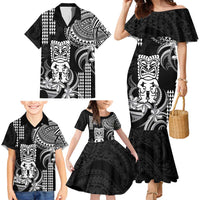Hawaii Ku God Family Matching Mermaid Dress and Hawaiian Shirt Kakau Mix Polynesian Tattoo LT14 - Polynesian Pride