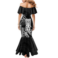 Hawaii Ku God Family Matching Mermaid Dress and Hawaiian Shirt Kakau Mix Polynesian Tattoo LT14 - Polynesian Pride