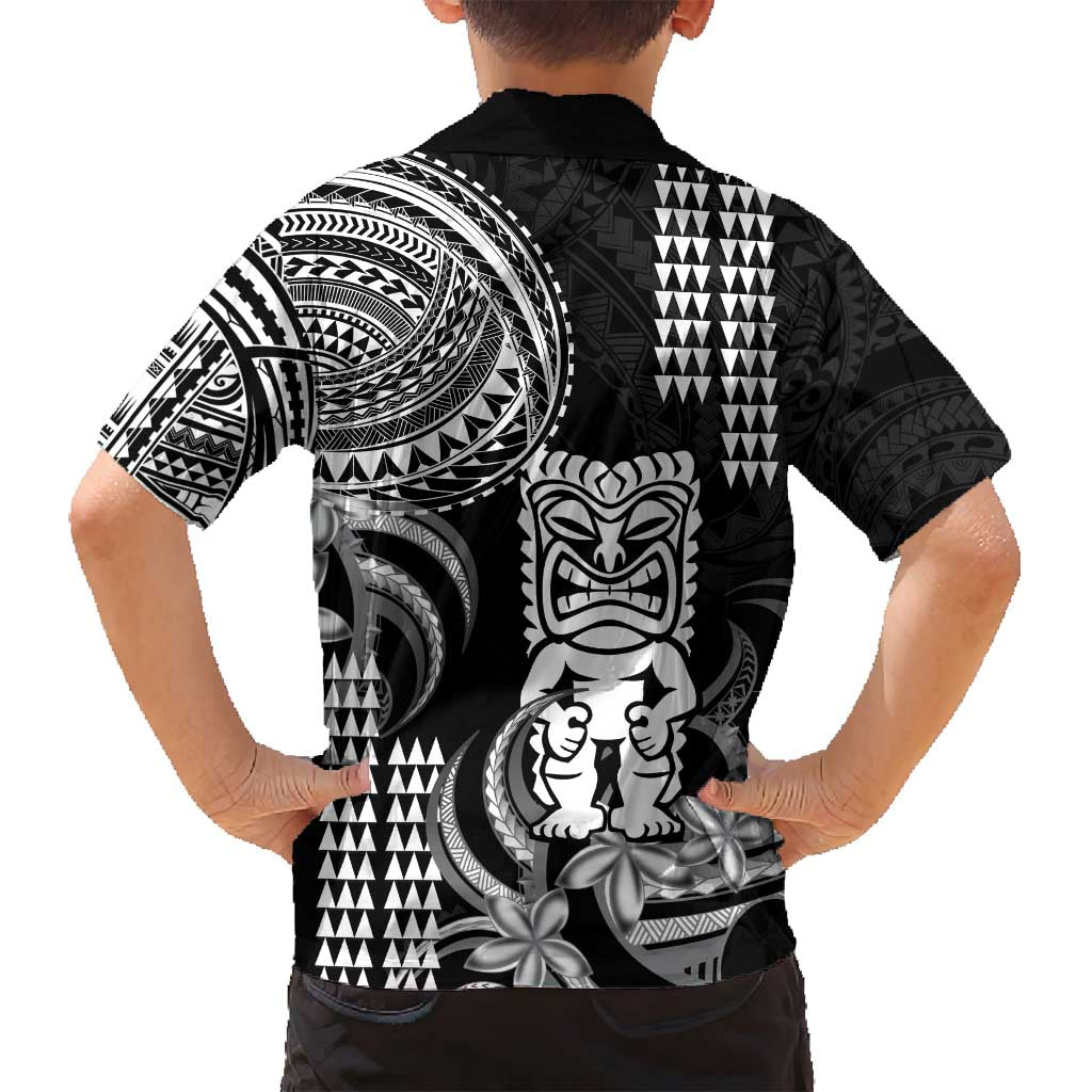 Hawaii Ku God Family Matching Puletasi and Hawaiian Shirt Kakau Mix Polynesian Tattoo LT14 - Polynesian Pride