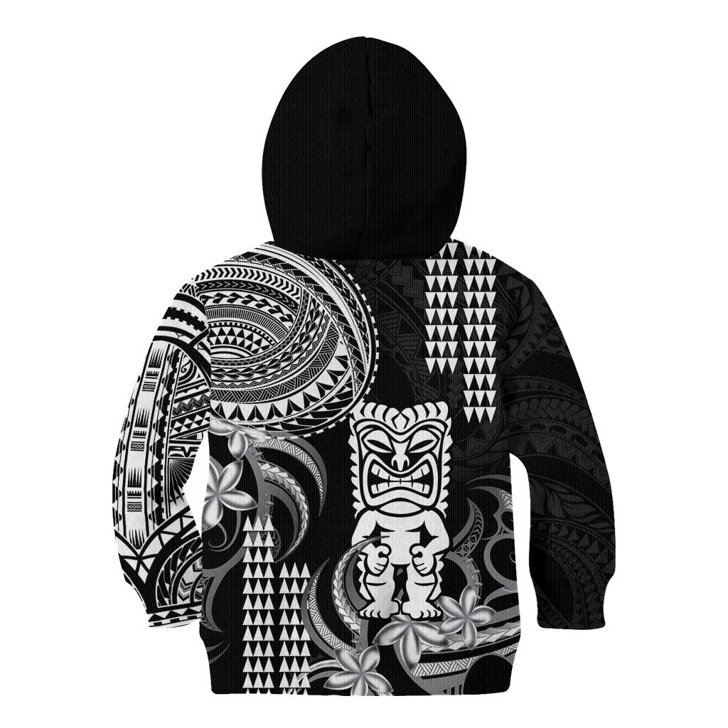 Hawaii Ku God Kid Hoodie Kakau Mix Polynesian Tattoo LT14 - Polynesian Pride