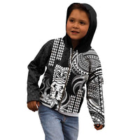 Hawaii Ku God Kid Hoodie Kakau Mix Polynesian Tattoo LT14 - Polynesian Pride