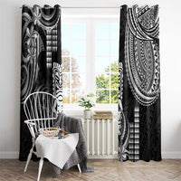 Hawaii Ku God Window Curtain Kakau Mix Polynesian Tattoo