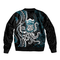 Turquoise Hawaii Kanaloa God Bomber Jacket Hawaiian Octopus