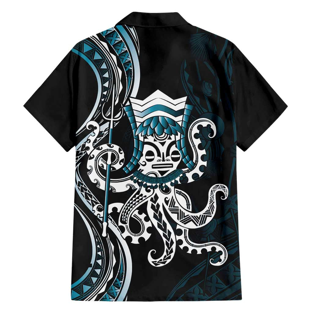 Turquoise Hawaii Kanaloa God Hawaiian Shirt Hawaiian Octopus