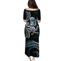 Turquoise Hawaii Kanaloa God Puletasi Hawaiian Octopus
