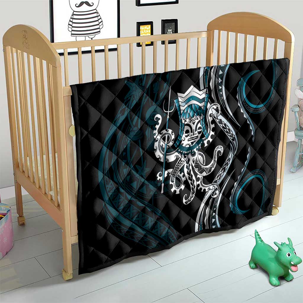 Turquoise Hawaii Kanaloa God Quilt Hawaiian Octopus