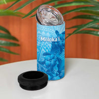 Aloha Hawaii Molokai Island 4 in 1 Can Cooler Tumbler Hibiscus Tribal Honu Hawaiian Tattoo LT14 - Polynesian Pride