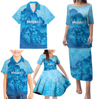 Aloha Hawaii Molokai Island Family Matching Puletasi and Hawaiian Shirt Hibiscus Tribal Honu Hawaiian Tattoo LT14 - Polynesian Pride