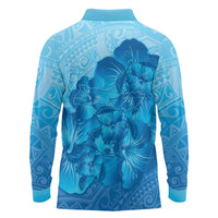 Aloha Hawaii Molokai Island Long Sleeve Polo Shirt Hibiscus Tribal Honu Hawaiian Tattoo