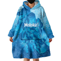 Aloha Hawaii Molokai Island Wearable Blanket Hoodie Hibiscus Tribal Honu Hawaiian Tattoo LT14 - Polynesian Pride