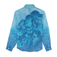 Aloha Hawaii Molokai Island Women Casual Shirt Hibiscus Tribal Honu Hawaiian Tattoo LT14 - Polynesian Pride