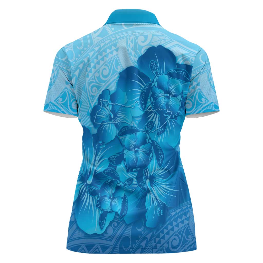 Aloha Hawaii Molokai Island Women Polo Shirt Hibiscus Tribal Honu Hawaiian Tattoo LT14 - Polynesian Pride